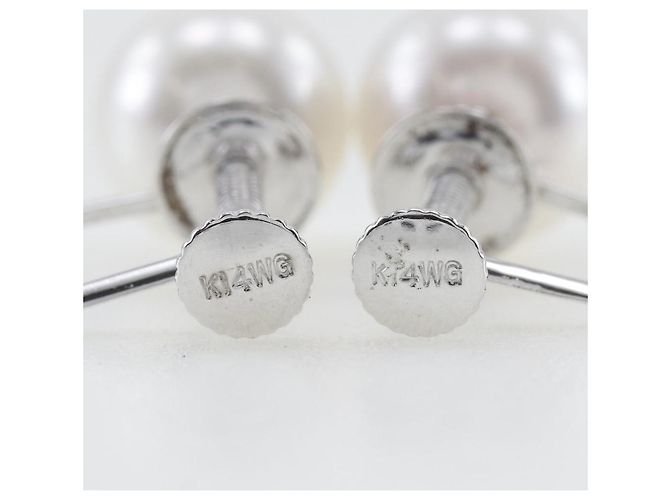 Autre Marque Orecchini in perle da 7,3 mm in oro bianco K14 Argento - vista 5