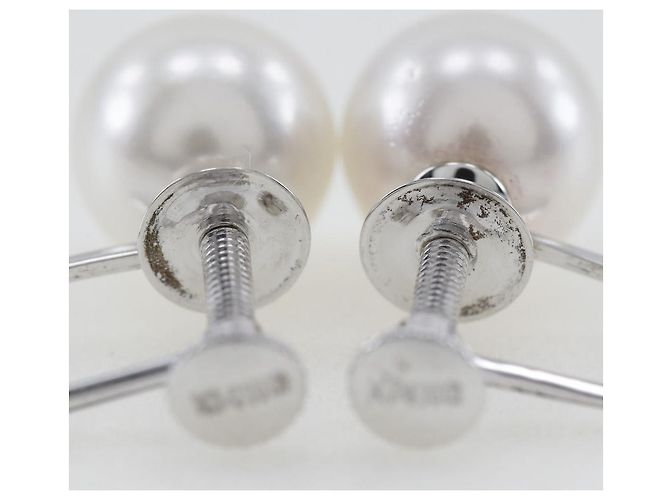 Autre Marque Orecchini in perle da 7,3 mm in oro bianco K14 Argento - vista 6
