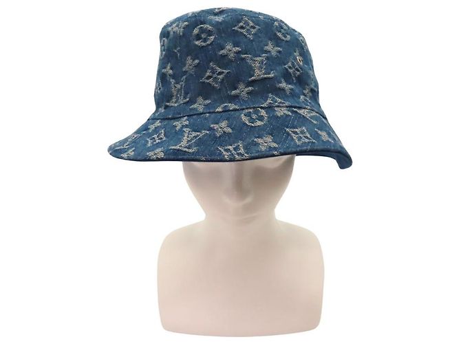Louis Vuitton Monogram Bucket Hat Denim Blue - view 2