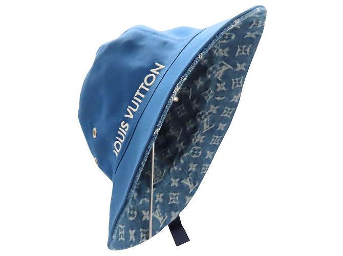 Louis Vuitton Monogram Bucket Hat Denim Blue - view 6