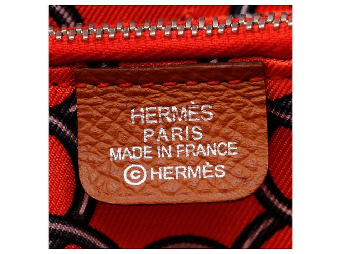 Cartera larga de seda Azap de Hermès en Epsom Castaño - vista 10