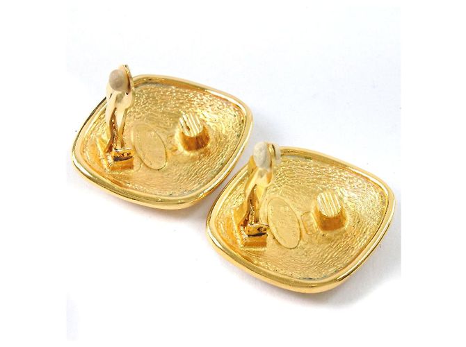 Vintage Chanel Coco Mark Gold Ohrringe Golden - Ansicht 4