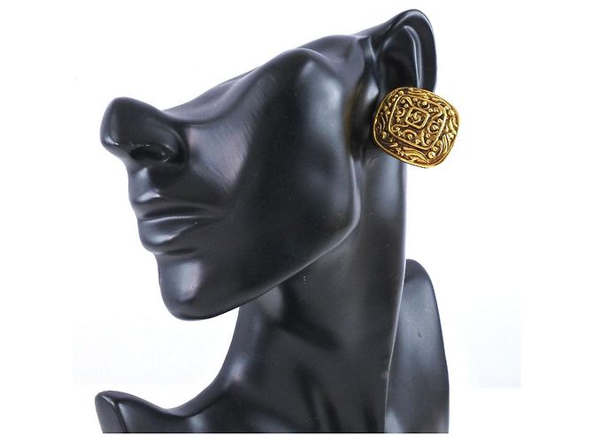 Vintage Chanel Coco Mark Gold Ohrringe Golden - Ansicht 6