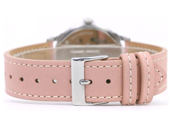 Relógio de quartzo em aço inoxidável e couro Coach Heart Rosa - vista 5