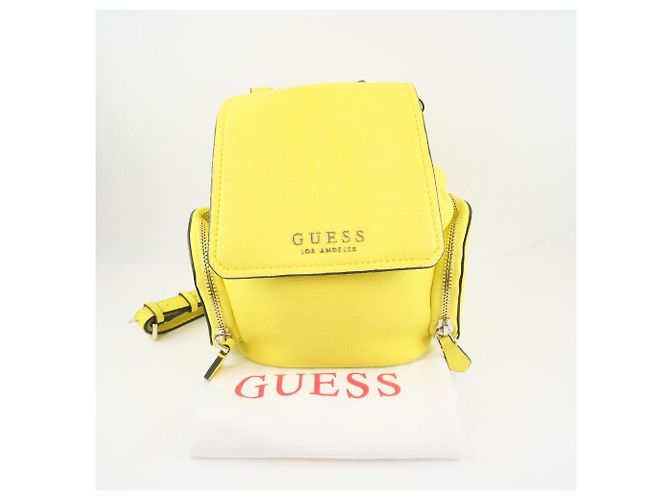 Autre Marque Zaino in pelle gialla unisex Giallo - vista 12