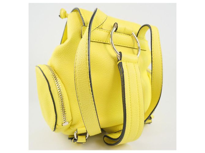 Autre Marque Zaino in pelle gialla unisex Giallo - vista 3