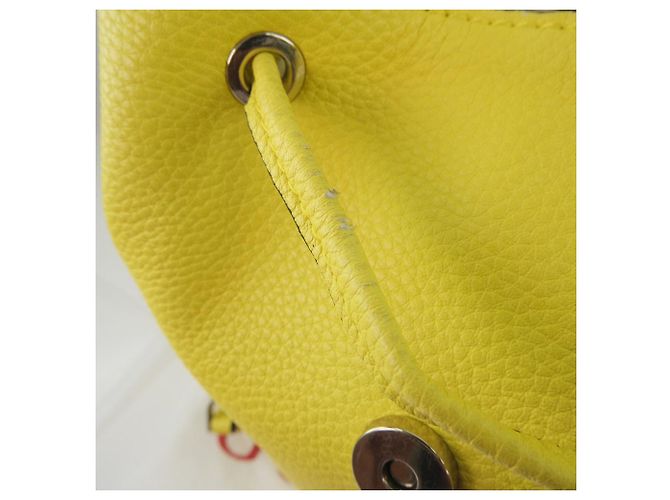 Autre Marque Zaino in pelle gialla unisex Giallo - vista 6