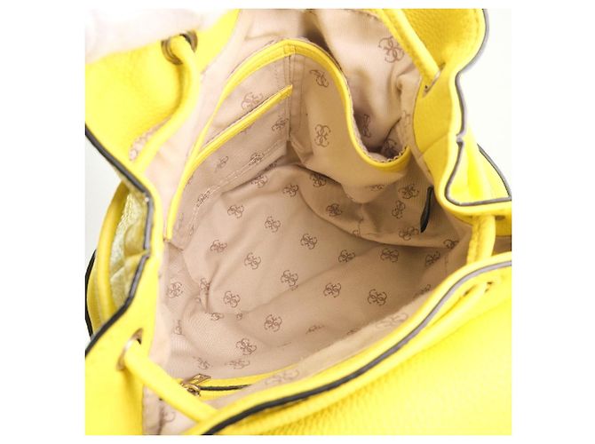 Autre Marque Zaino in pelle gialla unisex Giallo - vista 7