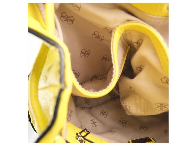 Autre Marque Zaino in pelle gialla unisex Giallo - vista 8