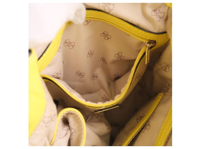 Autre Marque Zaino in pelle gialla unisex Giallo - vista 9