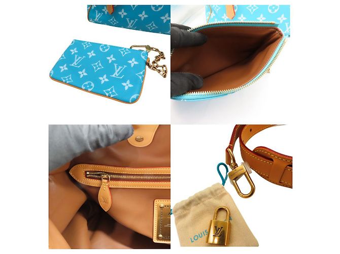 Louis Vuitton Turquoise Speedy 40 Shoulder Bag Blue - view 11