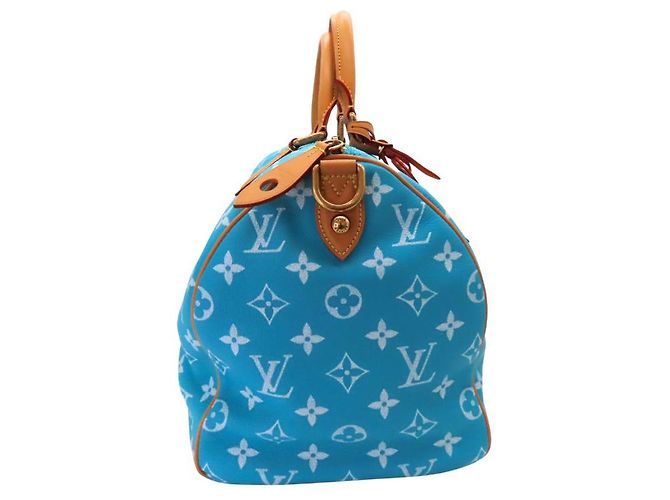 Louis Vuitton Turquoise Speedy 40 Shoulder Bag Blue - view 4