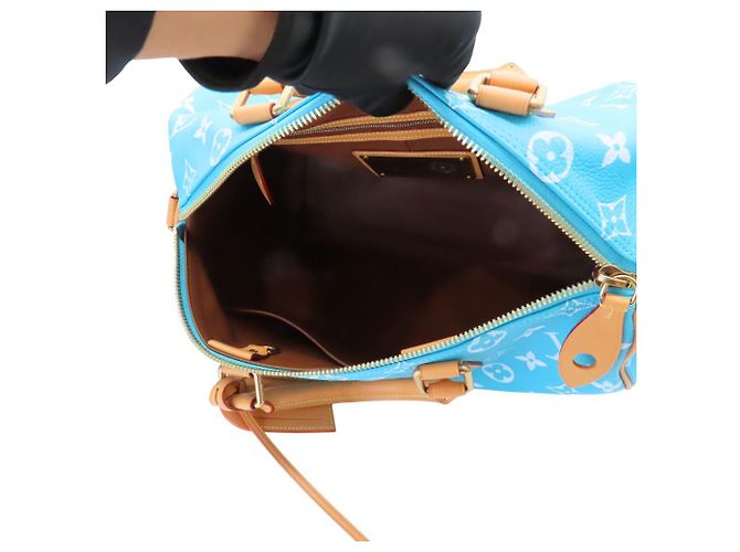 Louis Vuitton Turquoise Speedy 40 Shoulder Bag Blue - view 7