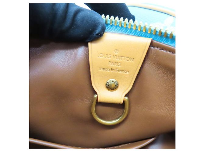 Louis Vuitton Turquoise Speedy 40 Shoulder Bag Blue - view 9