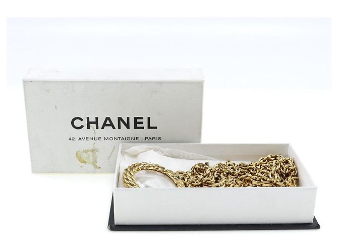 Collana Loupe Vintage Placcata Oro Chanel D'oro - vista 5
