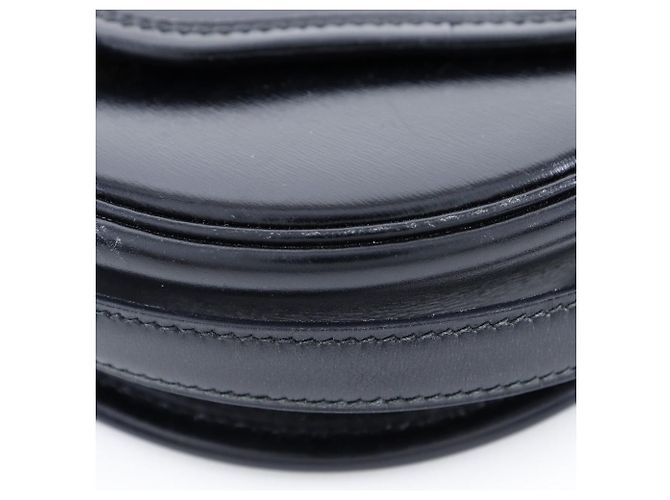 Hermès Hermes Double H Vintage Schultertasche Schwarz/Gold - Ansicht 5