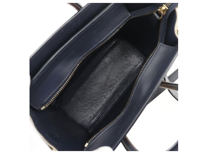 Céline Borsa a spalla Celine Luggage Nano Shopper arancione - vista 6
