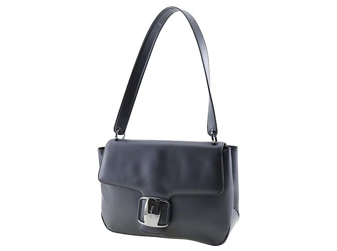 Borsa Vara a spalla unica Salvatore Ferragamo Nero - vista 2
