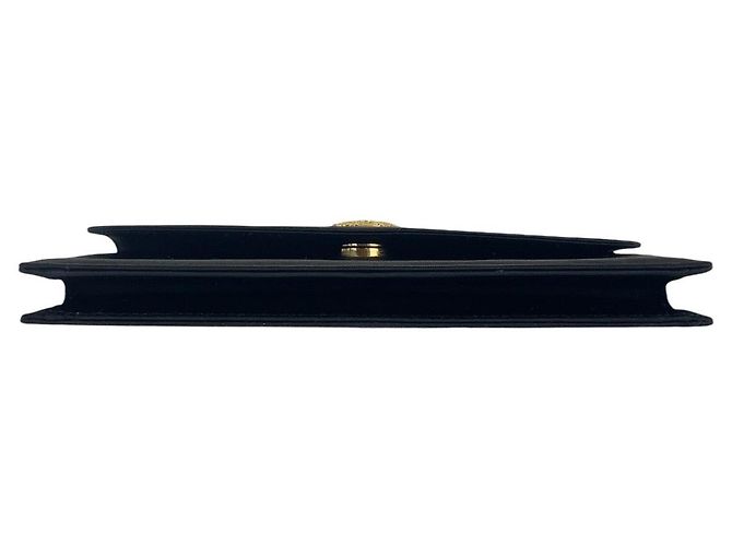 Céline Celine Vintage Triomphe Satin Schultertasche Schwarz - Ansicht 8