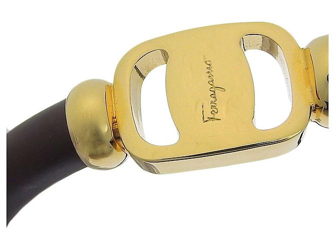 Bracciale Vara in pelle marrone Salvatore Ferragamo - vista 3