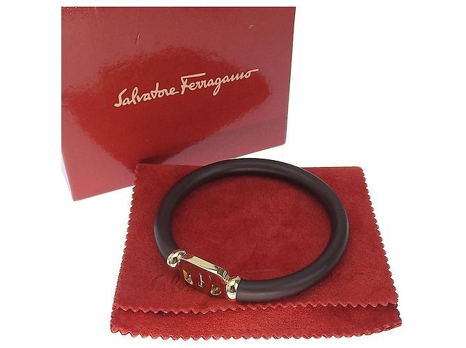 Bracciale Vara in pelle marrone Salvatore Ferragamo - vista 6