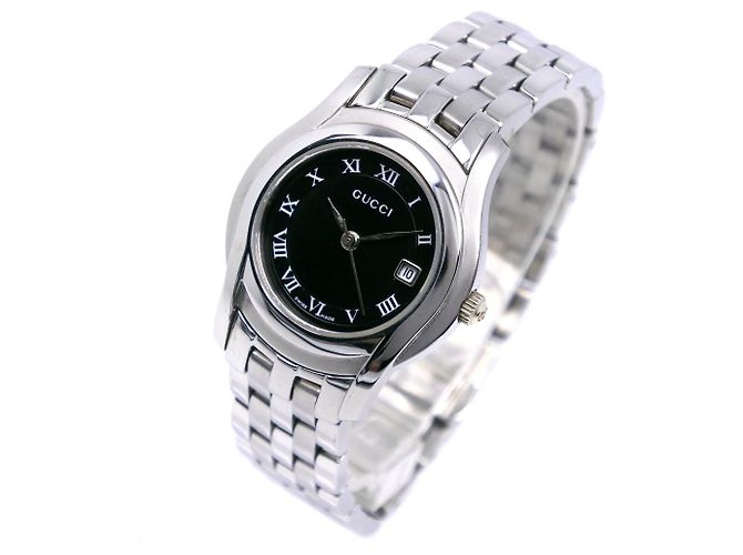 Reloj de cuarzo de acero inoxidable Gucci 5500L Negro - vista 2