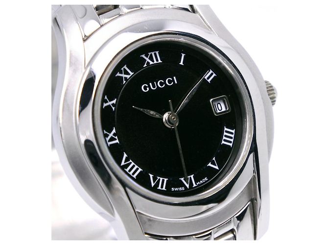 Reloj de cuarzo de acero inoxidable Gucci 5500L Negro - vista 3