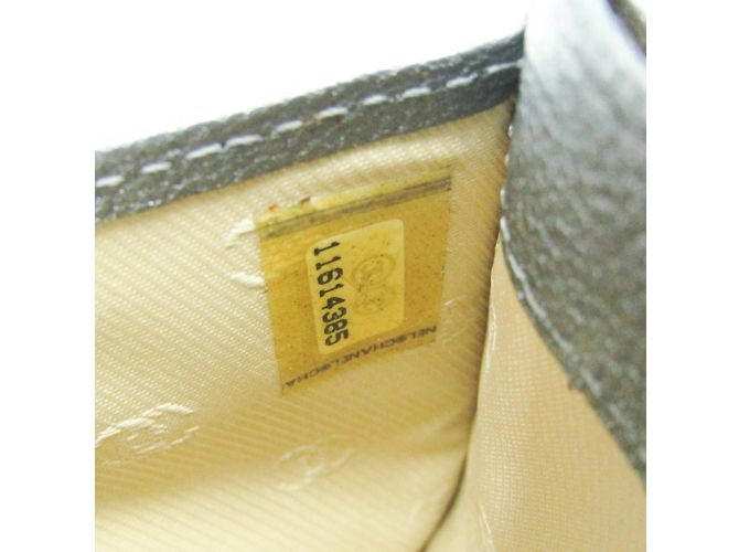 Portafoglio lungo in pelle per donne Chanel Coco Button Argento - vista 12