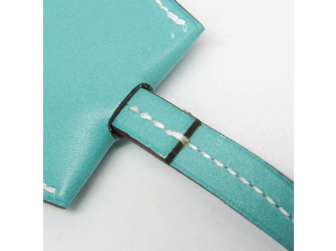 Hermès Clochette Schlüsselring Anhänger Halskette Grün - Ansicht 7