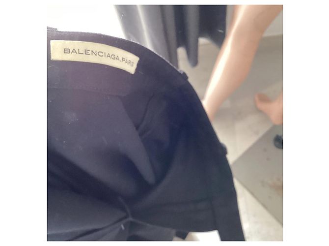 Autre Marque Balenciaga Hose aus schwarzer Wolle - Ansicht 4