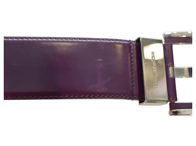 Cinto Michael Kors de couro roxo com logo tamanho M - vista 6
