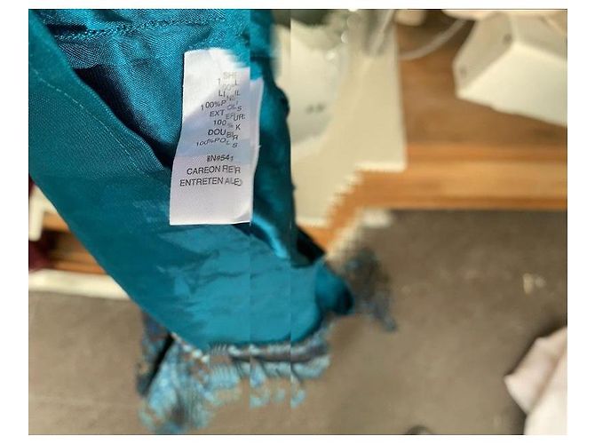 Vestido de seda Calvin Klein Batik Azul Bronce Marrón Marrón claro - vista 4