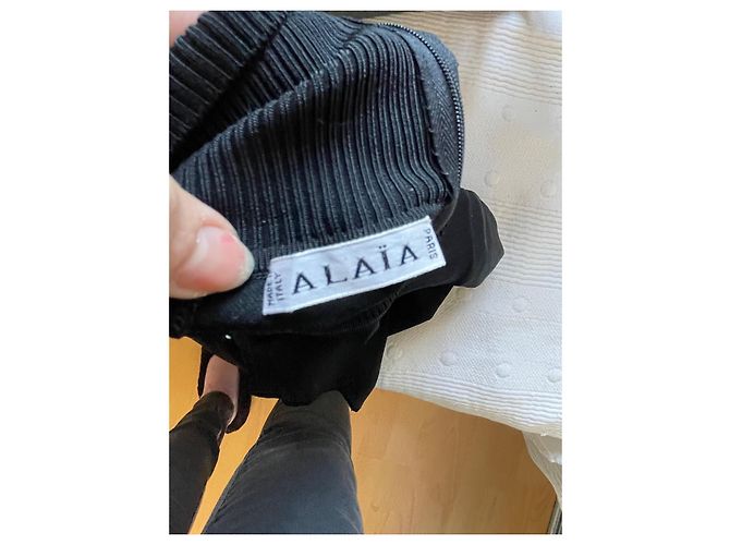 Body Alaïa Negro Estilo Neopreno Cuello Alto - vista 8
