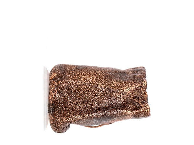 Borsa a sacchetto Bottega Veneta in pelle Cervo bronzo Metallico - vista 12