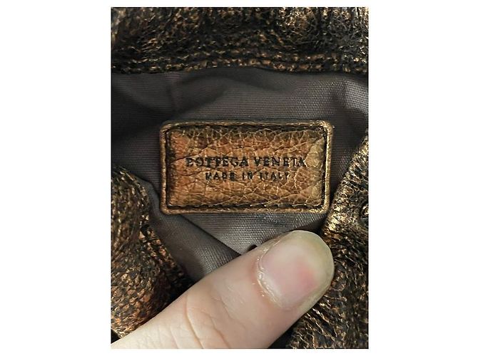 Borsa a sacchetto Bottega Veneta in pelle Cervo bronzo Metallico - vista 17