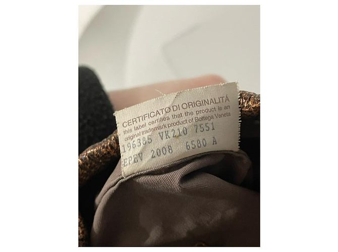 Borsa a sacchetto Bottega Veneta in pelle Cervo bronzo Metallico - vista 19