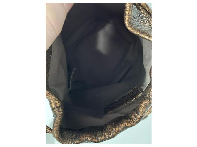 Borsa a sacchetto Bottega Veneta in pelle Cervo bronzo Metallico - vista 20