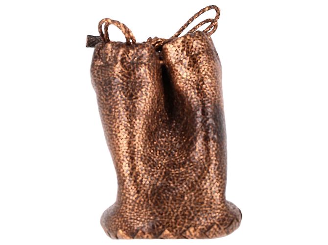 Borsa a sacchetto Bottega Veneta in pelle Cervo bronzo Metallico - vista 3