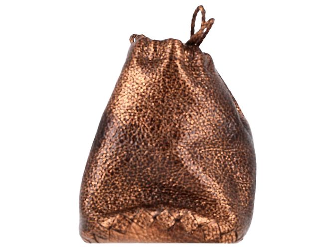Borsa a sacchetto Bottega Veneta in pelle Cervo bronzo Metallico - vista 4