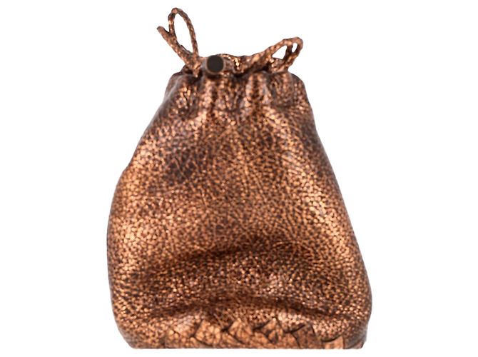 Borsa a sacchetto Bottega Veneta in pelle Cervo bronzo Metallico - vista 5