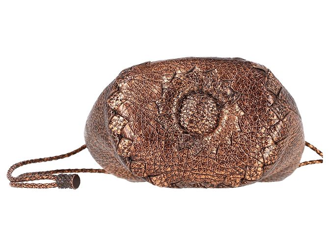 Borsa a sacchetto Bottega Veneta in pelle Cervo bronzo Metallico - vista 6