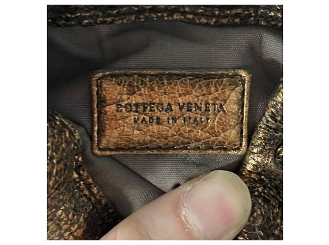 Borsa a sacchetto Bottega Veneta in pelle Cervo bronzo Metallico - vista 8