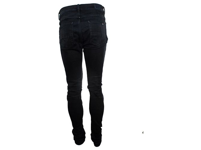Amiri jeans neri strappati - vista 2