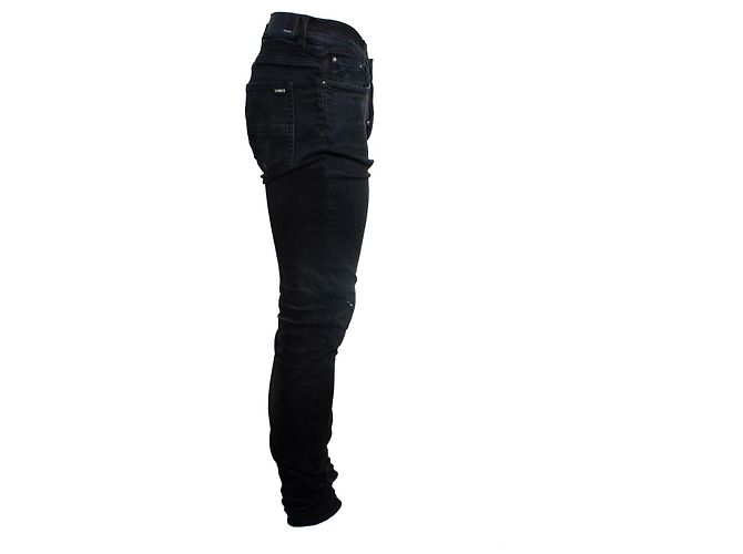 Amiri jeans neri strappati - vista 3
