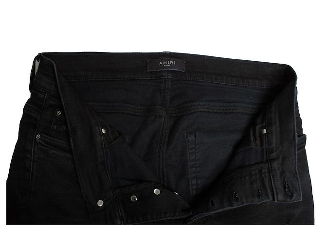 Amiri jeans neri strappati - vista 6