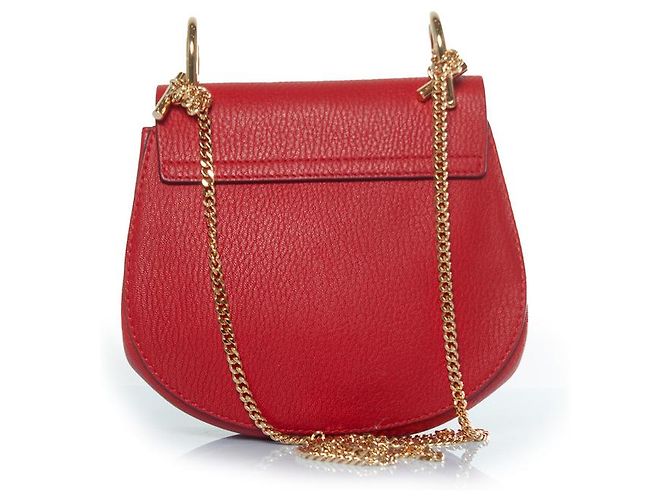 Borsa Drew Chloé in pelle rossa Rosso - vista 3