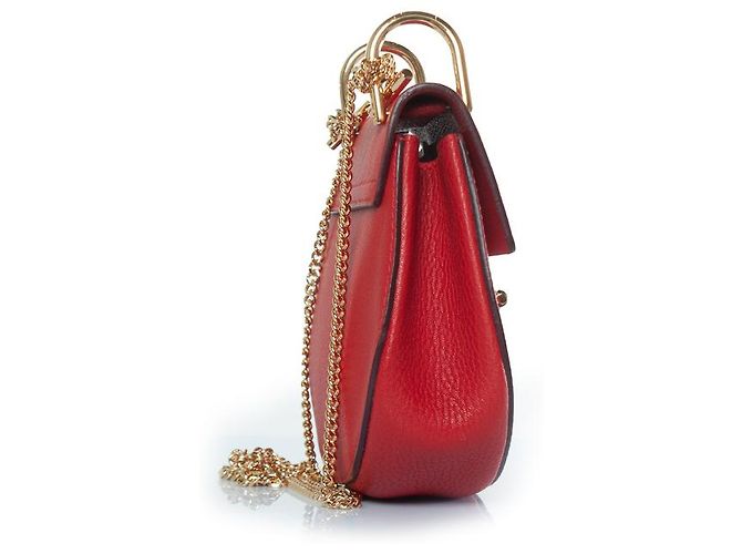 Borsa Drew Chloé in pelle rossa Rosso - vista 4