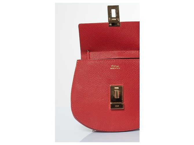 Borsa Drew Chloé in pelle rossa Rosso - vista 7