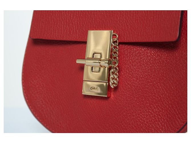 Borsa Drew Chloé in pelle rossa Rosso - vista 8