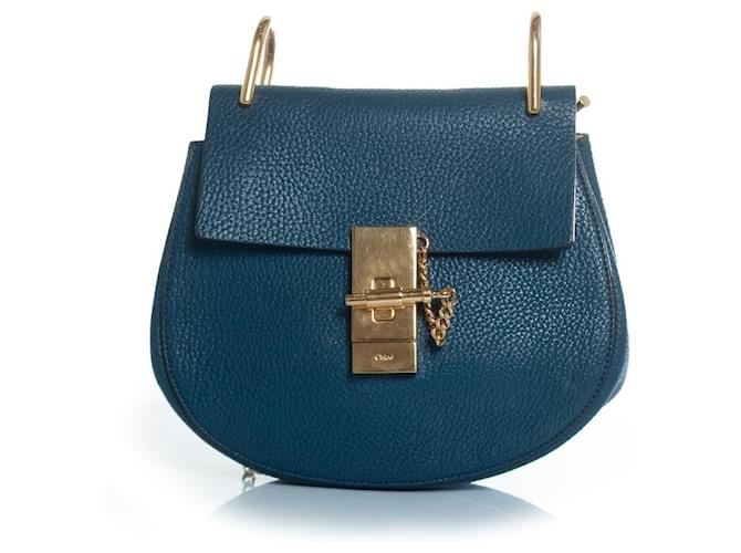 Bolso Drew de cuero azul Chloé - vista 2